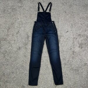 G Star‎ Raw Overalls Womens Medium Blue Bib Suspenders Skinny Stretch Denim